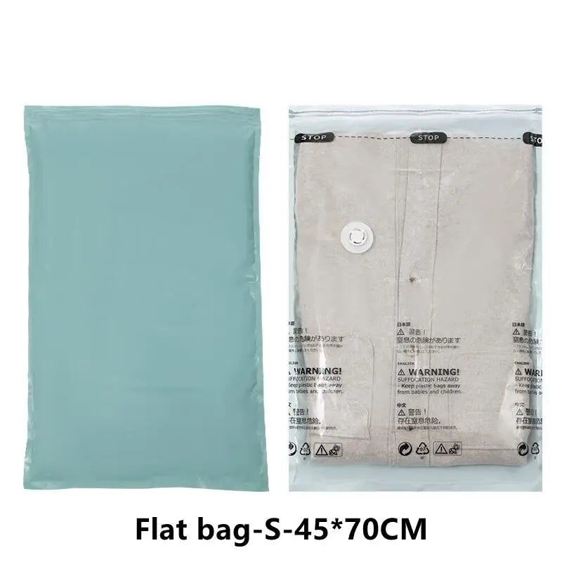 No Need Pump Vacuum Bags Large Plastic Storage Bags for Storing Clothes blankets Compression Empty Bag Covers Travel Accessories