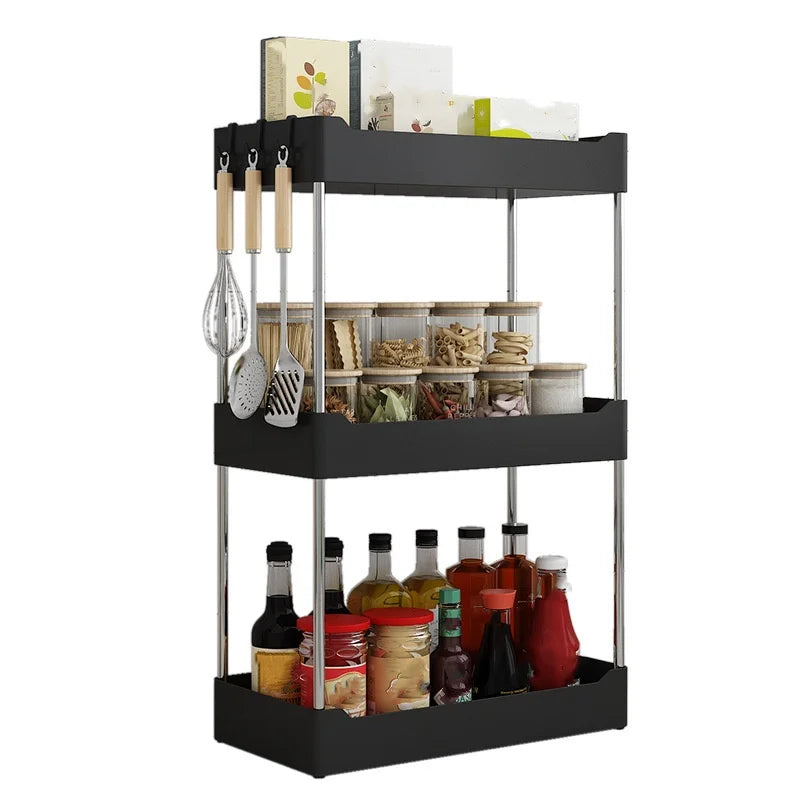 Multi-Functional Kitchen Spice Storage Rack – Countertop Organizer with Multi-Layer Design for Seasoning, Utensils, and Household Essentials