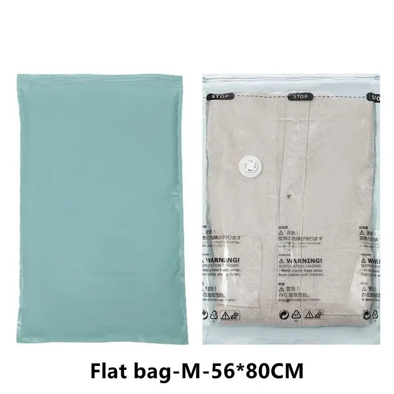 No Need Pump Vacuum Bags Large Plastic Storage Bags for Storing Clothes blankets Compression Empty Bag Covers Travel Accessories